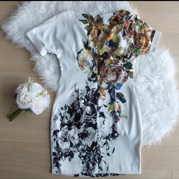 Abstract Print Soft Mini Dress - Picture 5 of 8